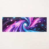 Abstract Swirl Liquid Vortex Yoga Mat ヨガマット (正面(横))