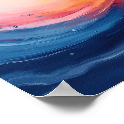 Abstract Swirl of Warmth and Depth ポスター (角)