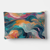 Abstract Swirl Teal & Orange Accessory Pouch アクセサリーポーチ (裏面)