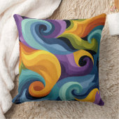 Abstract Swirl Throw Pillow クッション (ブランケット)