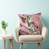 Abstract Swirling art with Pink, white and black クッション (椅子)