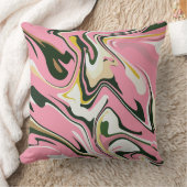 Abstract Swirling art with Pink, white and black クッション (ブランケット)