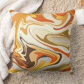 Abstract Swirling Orange and Beige Design クッション (ブランケット)