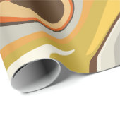 Abstract Swirling Orange and Beige Design ラッピングペーパー (ロールコーナー)