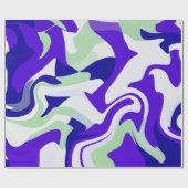 Abstract Swirling Pattern in Cool Tones ラッピングペーパー (フラット)