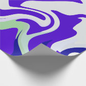 Abstract Swirling Pattern in Cool Tones ラッピングペーパー (角)
