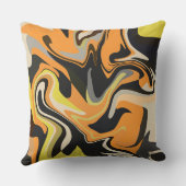 Abstract Swirling Pattern in Earthy Tones クッション (裏面)