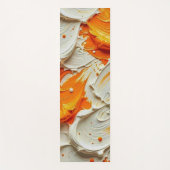 Abstract Swirling Teal and Orange Glossy Fluid Spl ヨガマット (正面)