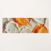Abstract Swirling Teal and Orange Glossy Fluid Spl ヨガマット (正面(横))
