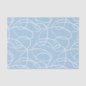 Abstract Swirling Vine | Elegant Line Art Blue 薄葉紙 (正面)