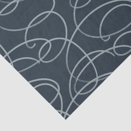 Abstract Swirling Vine | Elegant Line Art Charcoal 薄葉紙 (詳細)