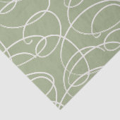 Abstract Swirling Vine | Elegant Line Art Green 薄葉紙 (詳細)