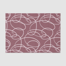 Abstract Swirling Vine | Elegant Line Art Mauve 薄葉紙