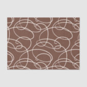 Abstract Swirling Vine | Elegant Line Art Rust 薄葉紙 (正面)