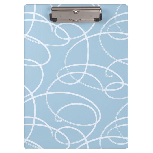 Abstract Swirling Vine | Professional Office Blue クリップボード (正面)
