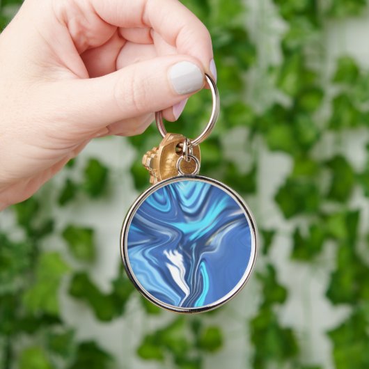 Abstract Symphony in Blue 2 キーホルダー (手)