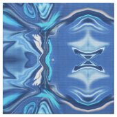 Abstract Symphony in Blue 2 ファブリック (クローズアップ)