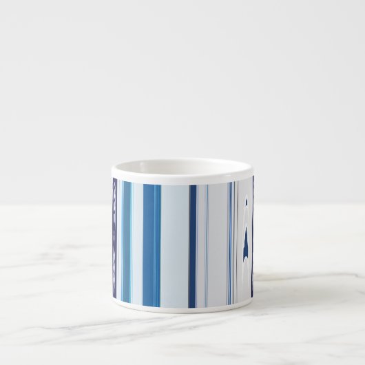 Abstract Symphony in Blue 5 (Vertical Lines) エスプレッソカップ (正面)