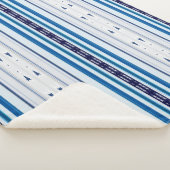 Abstract Symphony in Blue 5 (Vertical Lines) シェルパブランケット (3/4)