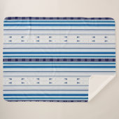 Abstract Symphony in Blue 5 (Vertical Lines) シェルパブランケット (正面(横))