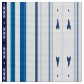 Abstract Symphony in Blue 5 (Vertical Lines) ファブリック (クローズアップ)