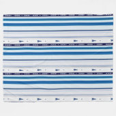 Abstract Symphony in Blue 5 (Vertical Lines) フリースブランケット (正面(横))