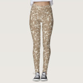 Abstract Taupe Leggings for Any Occasion レギンス (正面)