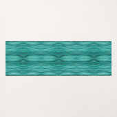 Abstract teal water ripples pattern ヨガマット (裏面(横))