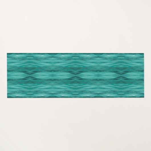 Abstract teal water ripples pattern ヨガマット (裏面(横))