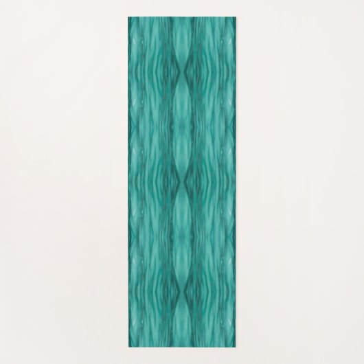 Abstract teal water ripples pattern ヨガマット (正面)