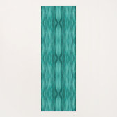 Abstract teal water ripples pattern ヨガマット (裏面)
