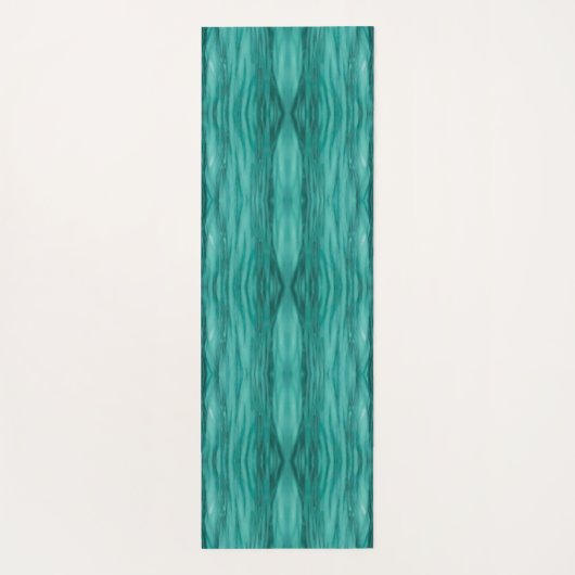 Abstract teal water ripples pattern ヨガマット (裏面)