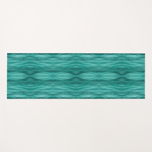 Abstract teal water ripples pattern ヨガマット (正面(横))