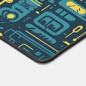 Abstract Techno Circuitry Design デスクマット (コーナー)