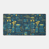 Abstract Techno Circuitry Design デスクマット (正面)