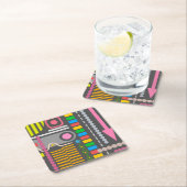 Abstract Technology Control Panel Pattern スクエアペーパーコースター (インサイチュ)