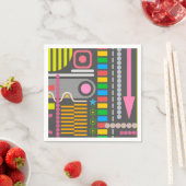 Abstract Technology Control Panel Pattern スタンダードカクテルナプキン (インサイチュ)