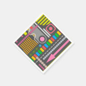 Abstract Technology Control Panel Pattern スタンダードカクテルナプキン (角)