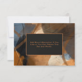 Abstract Terracotta RSVP Card Wedding Unique (裏面)