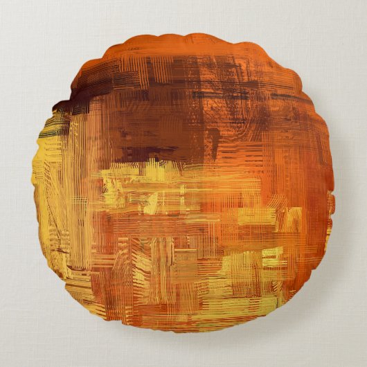 Abstract texture. 2d illustration. Expressive hand ラウンドクッション (正面)