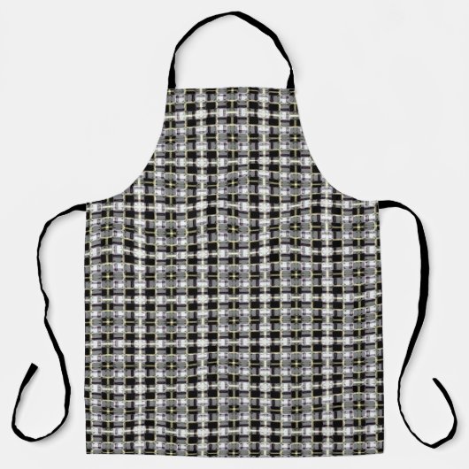 abstract texture, colorful checkered pattern, simp エプロン (正面)