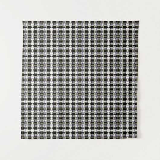 abstract texture, colorful checkered pattern, simp タペストリー (正面)
