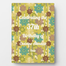 Abstract Texture Silhouette Stencil Art Birthday フォトプラーク