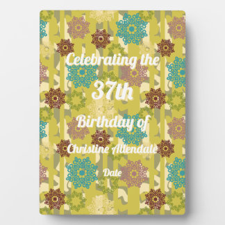 Abstract Texture Silhouette Stencil Art Birthday フォトプラーク