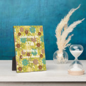 Abstract Texture Silhouette Stencil Art Birthday フォトプラーク (側面)