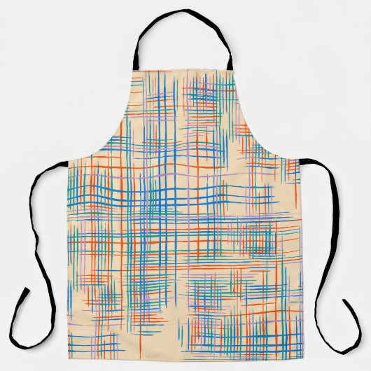 Abstract Texture with Crossing Stripes. Modern Pat エプロン (正面)