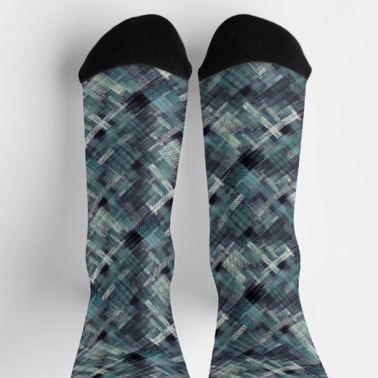 Abstract textured grey blue grunge pattern. ソックス (上部)