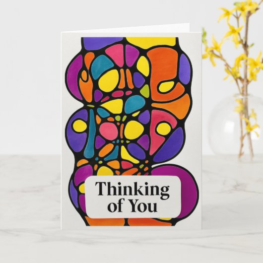 Abstract Thinking of You  カード (黄色い花)