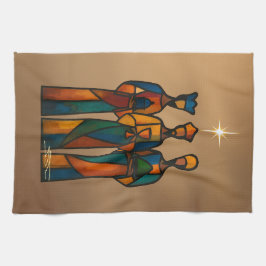 Abstract Three Wise Men キッチンタオル