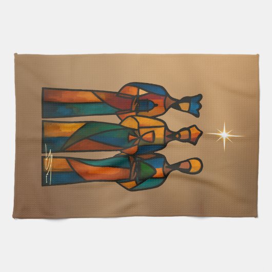 Abstract Three Wise Men キッチンタオル (横)